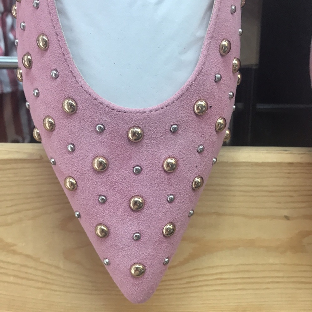 Kate Spade Pink Studded Mules - Picture 5 of 7